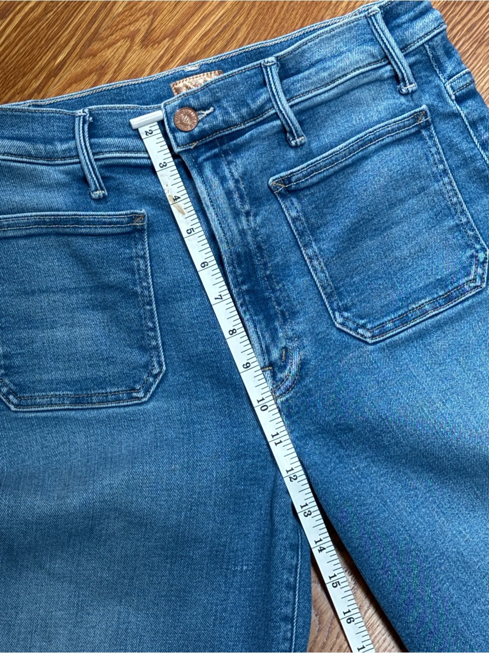 MOTHER Wide Leg Flare Jeans in Sneak Peek - Picture 9 of 16